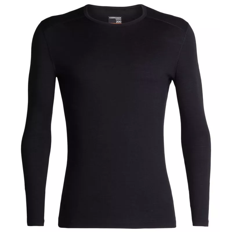 Icebreaker 200 Oasis L/S Crewe - Black (XL)