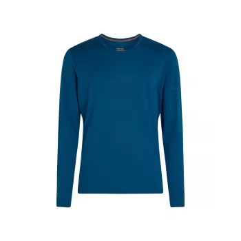 Icebreaker 200 Oasis L/S Crewe Men's Long Sleeve Merino Wool Base Layer - Atlantis