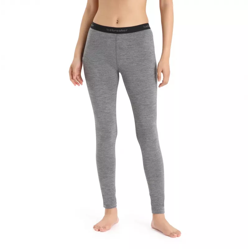 Icebreaker 200 Oasis Leggings Women's Thermal Base Layer - Gritstone Heather - Size L