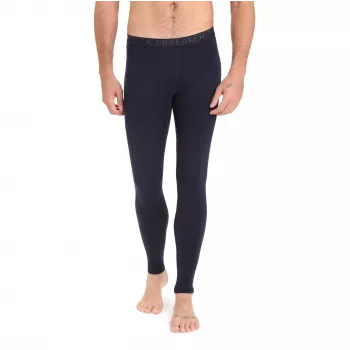 Icebreaker 200 Oasis Legginsy termoaktywne męskie, XL, czarna warstwa bazowa z wełny merino