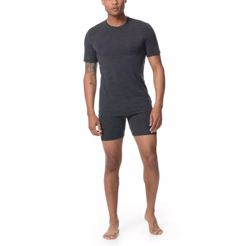 Icebreaker Anatomica Koszulka z krótkim rękawem warstwa podstawowa - Czarny/Monsoon - XL