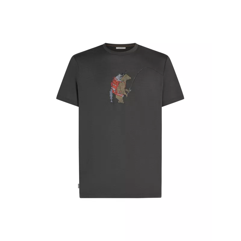 Icebreaker Merino 150 Tech Lite SS Tee Bear Catch - Obsidian - Size XL