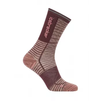 Skarpety damskie Icebreaker Merino Run+ Ultralight Crew Java/Acid Pink