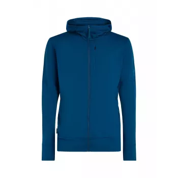 Bluza z kapturem Icebreaker Quantum IV LS Zip Hoodie męska Atlantis