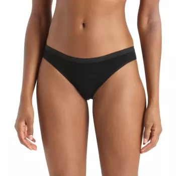 Icebreaker Siren Bikini Damskie Termoaktywne Figi Czarny