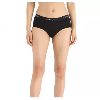 Icebreaker Sprite Hot Legginsy damskie warstwa podstawowa Czarny