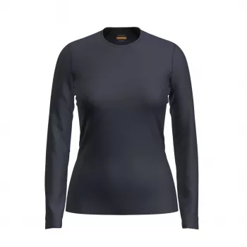 Icebreaker Damski 200 Oasis Long Sleeve Crewe Termiczna Bielizna Podstawowa Górna - Midnight Navy - XS