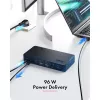ICY BOX Heart Dock 2255 11-in-1 Docking Station, DisplayLink DL-6950, 2x HDMI/DP 4K@60Hz, 96W Power Delivery, Gigabit LAN, USB-C/A 10Gbps