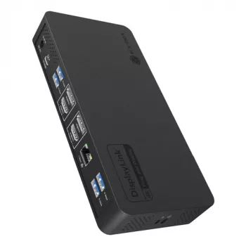 ICY BOX Heart Dock 2255 11-in-1 Docking Station, DisplayLink DL-6950, 2x HDMI/DP 4K@60Hz, 96W Power Delivery, Gigabit LAN, USB-C/A 10Gbps