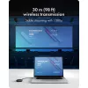 Icy Box IB-WL101 Bezprzewodowy zestaw przedłużacza HDMI - Nadajnik i odbiornik USB-C do HDMI, Full HD 1080p, zasięg 30 m, czarny