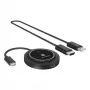 Icy Box IB-WL101 Bezprzewodowy zestaw przedłużacza HDMI - Nadajnik i odbiornik USB-C do HDMI, Full HD 1080p, zasięg 30 m, czarny