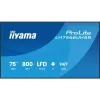 IIYAMA LH7566UHSB-B1AG 75 calowy 4K UHD Cyfrowy ekran informacyjny z Android 11, praca 24/7