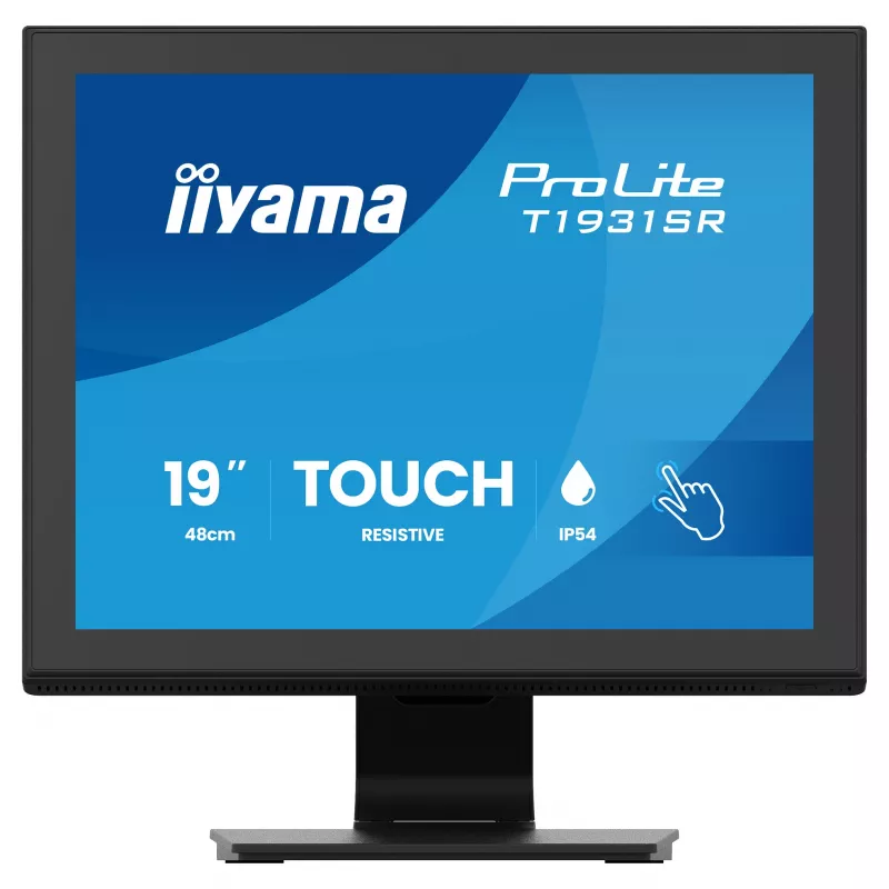 IIYAMA ProLite T1931SR-B2S 19 cali 1280x1024 IPS 5:4 Rezystancyjny monitor dotykowy, 14 ms, DisplayPort, VGA, DVI, Głośniki, VESA