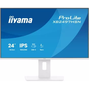 iiyama ProLite XB2497HSN-W1 23,8 cala Full HD IPS Monitor z dokiem USB-C, 100Hz, regulacją wysokości