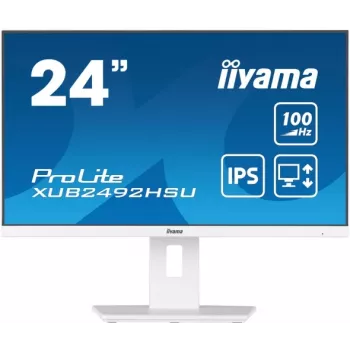 iiyama ProLite XUB2492HSU-W6 24 inch IPS Full HD 100Hz Monitor z Hubem USB, 0.4ms, Biały