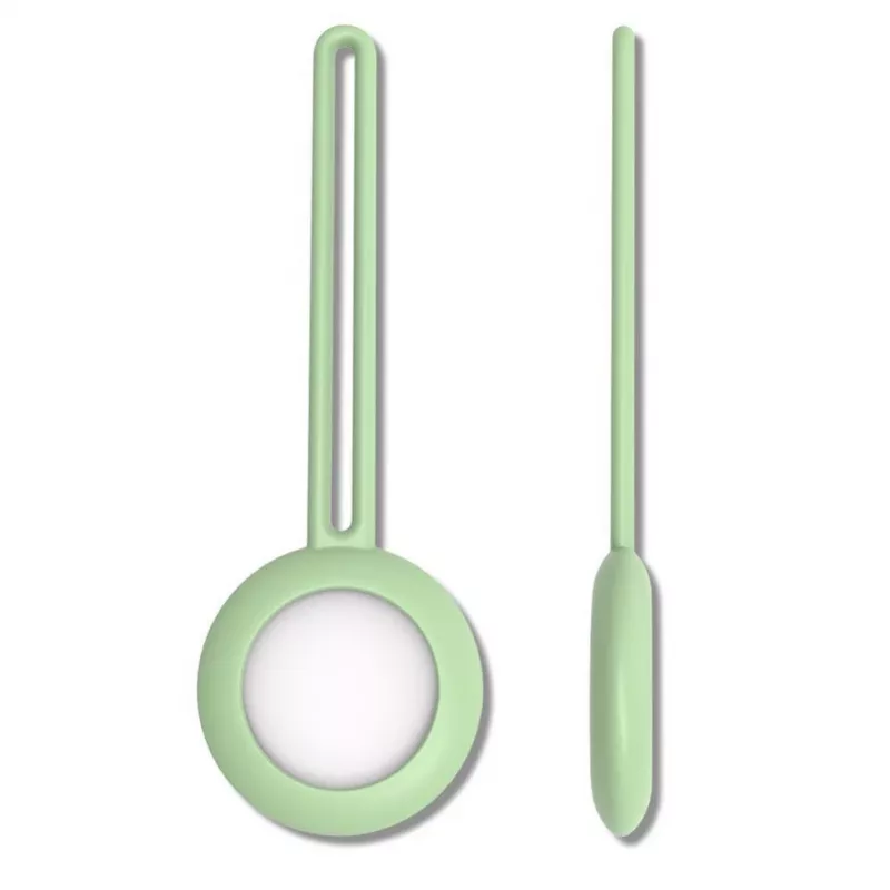 iLike AirTag Silicone Keychain Loop Case Green