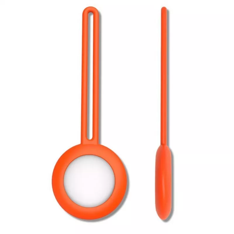 iLike AirTag Silicone Keychain Loop Case Orange