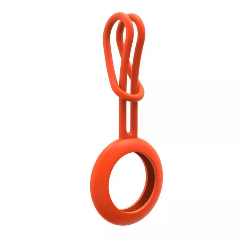 iLike AirTag Silicone Keychain Loop Case Orange