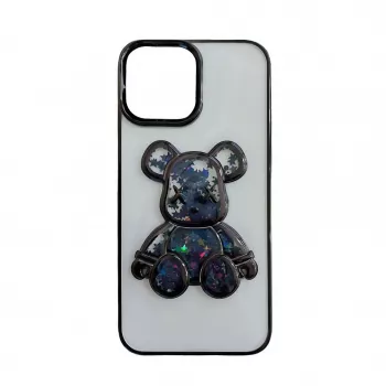 iLike Apple iPhone 13 Silikonowe etui z nadrukiem Desire Bear czarne