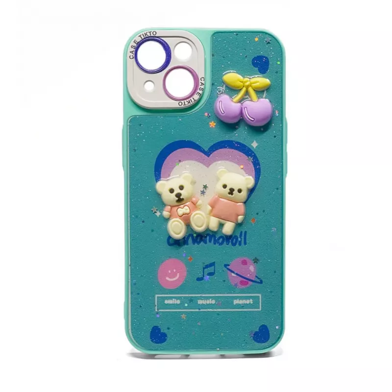 iLike Apple iPhone 14 Epoxy Cartoon Cover Blue