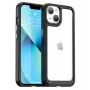 iLike Apple iPhone 14 Hard Cover z elastyczną ramką, przezroczysty czarny