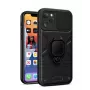 iLike Apple iPhone 14 Pro Max Ring Lens Case Czarny - Hybrydowe etui ochronne z wbudowanym uchwytem pierścieniowym, ochrona obiektywu aparatu, amortyzacja wstrząsów, kompatybilne z ładowaniem bezprzewodowym