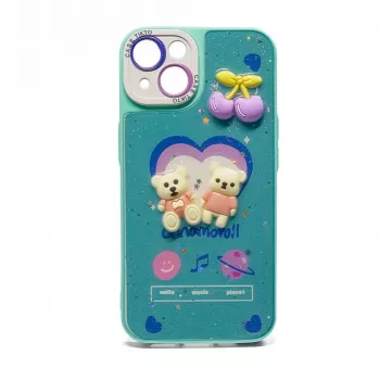 iLike Apple iPhone 15 Epoxy Cartoon Cover Blue