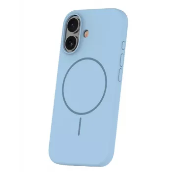 iLike Apple iPhone 16 Soft Touch Silikonowe etui z MagSafe jasnoniebieskie