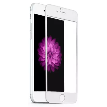 iLike Apple iPhone 6/6S 2.5D Biała Ramka Pełny Klej Szkło Hartowane Ochrona Ekranu