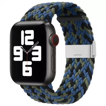 iLike Apple Watch 38/40/41mm Braided Fabric Strap Blue