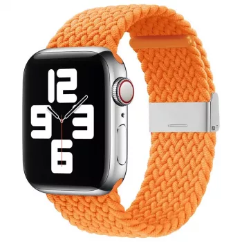 iLike Apple Watch 38/40/41mm Pleciony pasek materiałowy Pomarańczowy