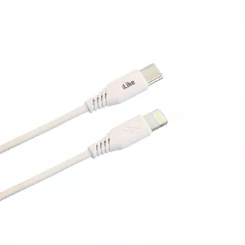 Przewód ładujący iLike Type-C do Lightning CTL01 Biały