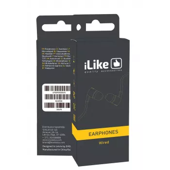 iLike Earphones IEA01BK 3.5mm Czarny