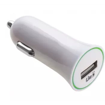 iLike ICC01 Biała Ładowarka Samochodowa z 1 Portem USB-A, 5W