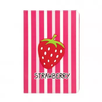 iLike iPad 10.2 / 10.5 Etui Folio Wzór Truskawka - Różowy Czerwony Zielony