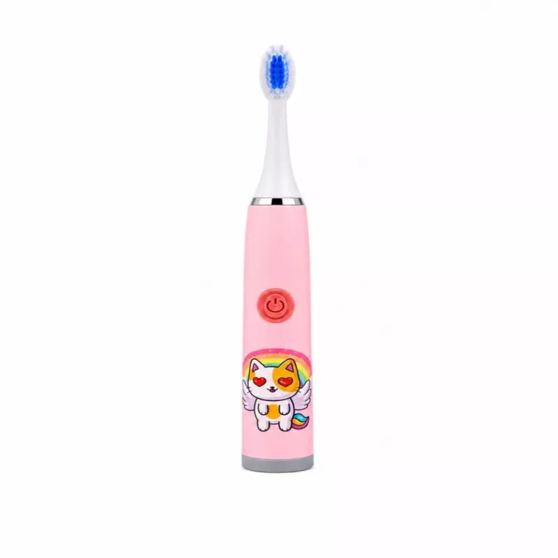 iLike Kids W3 Elektryczna Szczoteczka do Zębów (Bateria) +3 Końcówki Różowy
