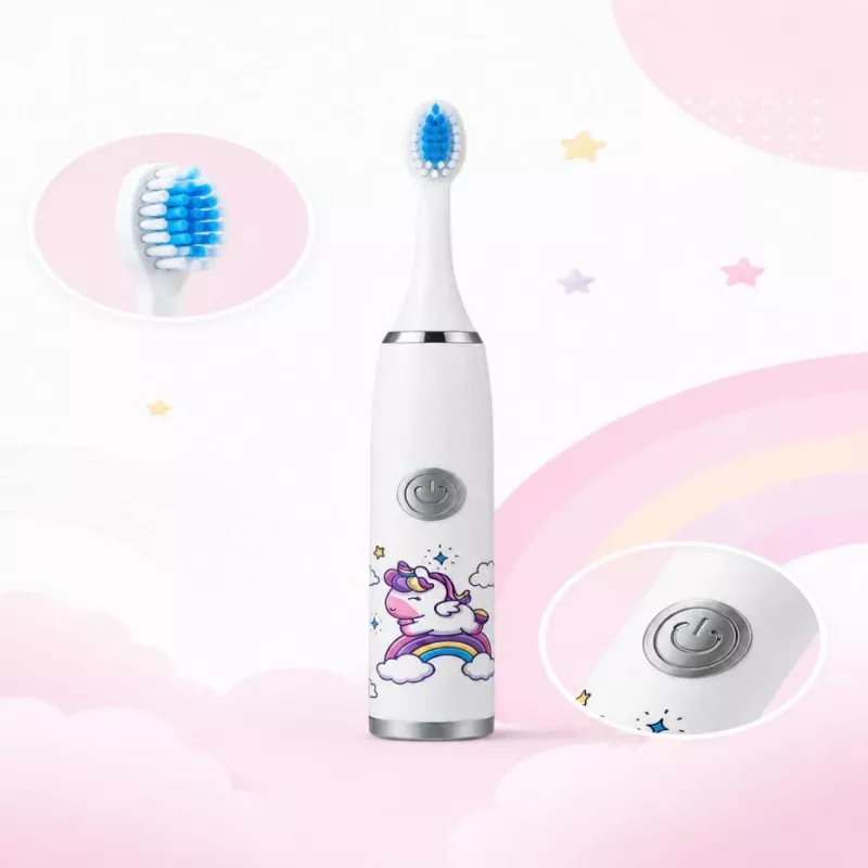 iLike Kids W3 Szczoteczka elektryczna (na baterie) +3 końcówki Biały