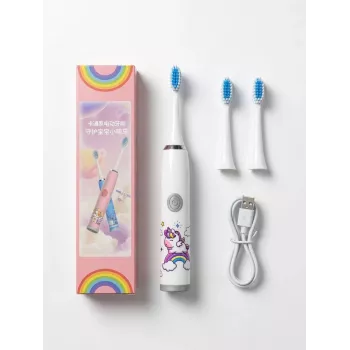iLike Kids W3 Szczoteczka elektryczna (na baterie) +3 końcówki Biały
