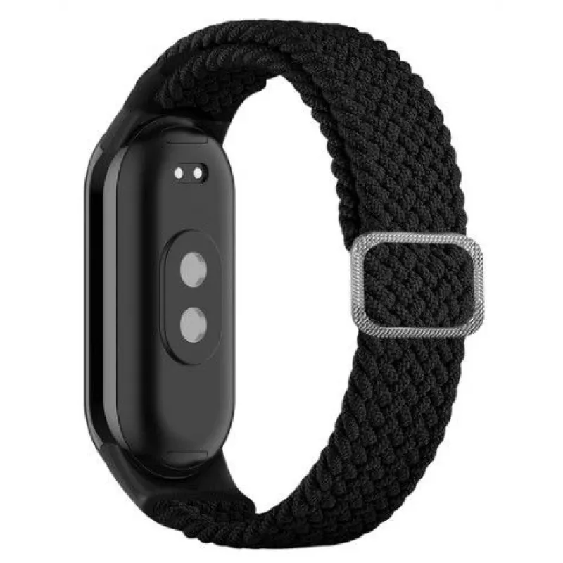 iLike Mi Band 8 Wristband Bracelet Braided Fabric Strap Black