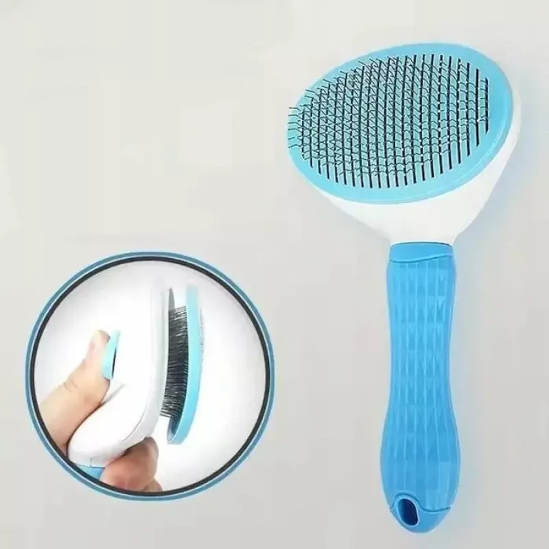 iLike Pet Smart Pet Comb dla psów i kotów, miękka silikonowa szczotka do usuwania sierści dla futra o długości 15–25 mm