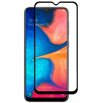 iLike Samsung Galaxy A10 2.5D Curved Edge Tempered Glass Screen Protector - Black Frame Full Glue