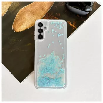 iLike Samsung Galaxy A14 5G Silicone Case Water Glitter Blue