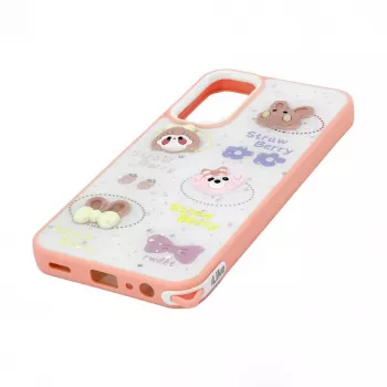 iLike Samsung Galaxy A15 Epoxy Cartoon Cover White Pink