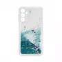iLike Samsung Galaxy A15 Silikonowe etui Water Glitter Niebieskie