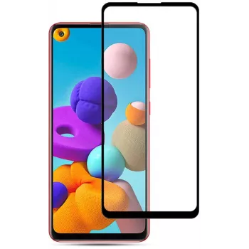 iLike Samsung Galaxy A21s 2.5D Czarna Ramka Full Glue Szkło Hartowane Ochrona Ekranu