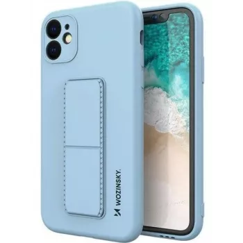 iLike Samsung Galaxy A22 5G Etui z Podpórką Silikonowe Stand Cover Jasnoniebieskie