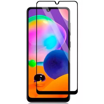 iLike Samsung Galaxy A31 2.5D Czarna Ramka Pełny Klej Hartowane Szkło Ochronne