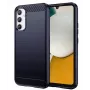 iLike Samsung Galaxy A34 5G elastyczna silikonowa etui z włókna węglowego niebieska