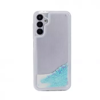 iLike Samsung Galaxy A34 5G Silicone Case Water Glitter Blue