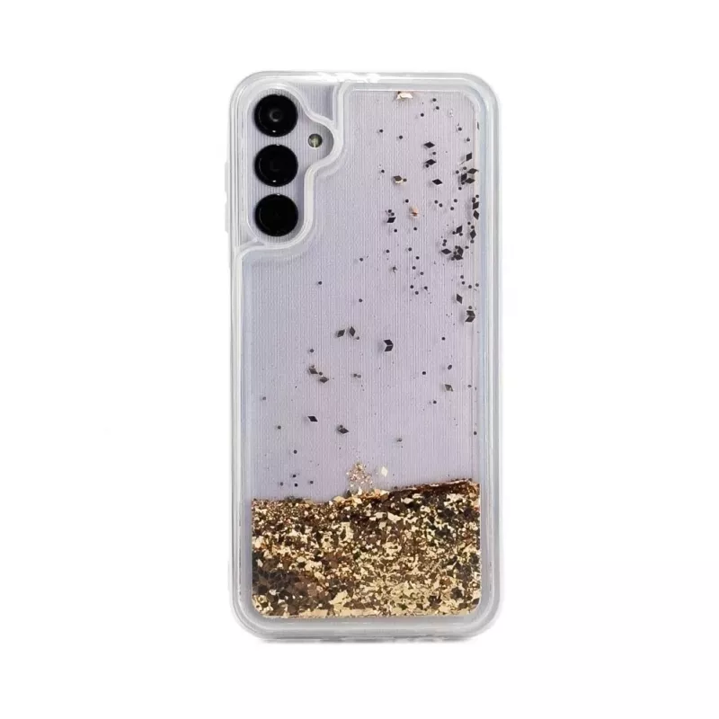 iLike Samsung Galaxy A34 5G Silicone Case Water Glitter Gold